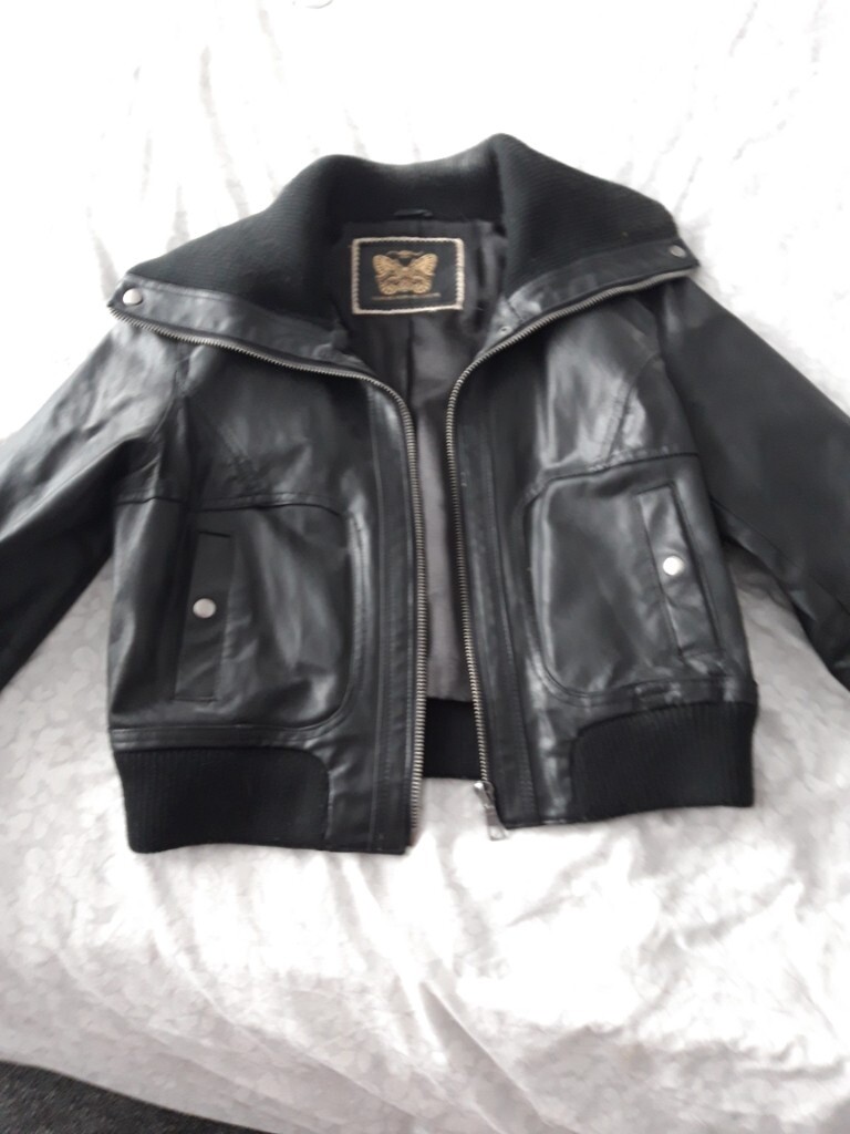 ladies leather jacket size 18